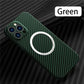 Carbon Fiber Texture Magnetic Wireless Charging Phone Case For iPhone