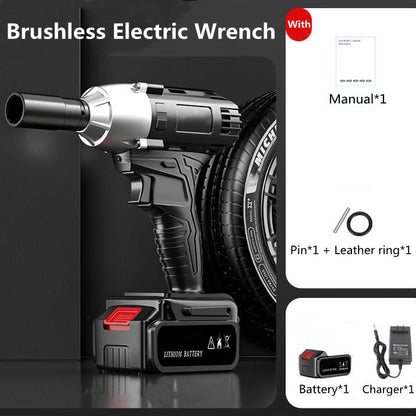 High-Torque Impact Wrench for Heavy-Duty Automotive Repair — Lithium-Ion Battery Powered