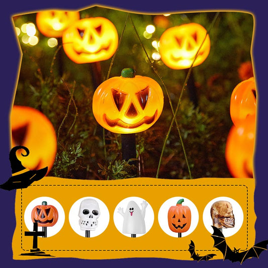 Halloween Pumpkin Garden Stake Solar Light